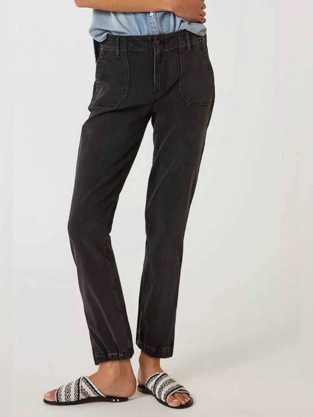 PAIGE Mayslie Mid-Rise Jogger Jeans Charcoal Size 30 EUC